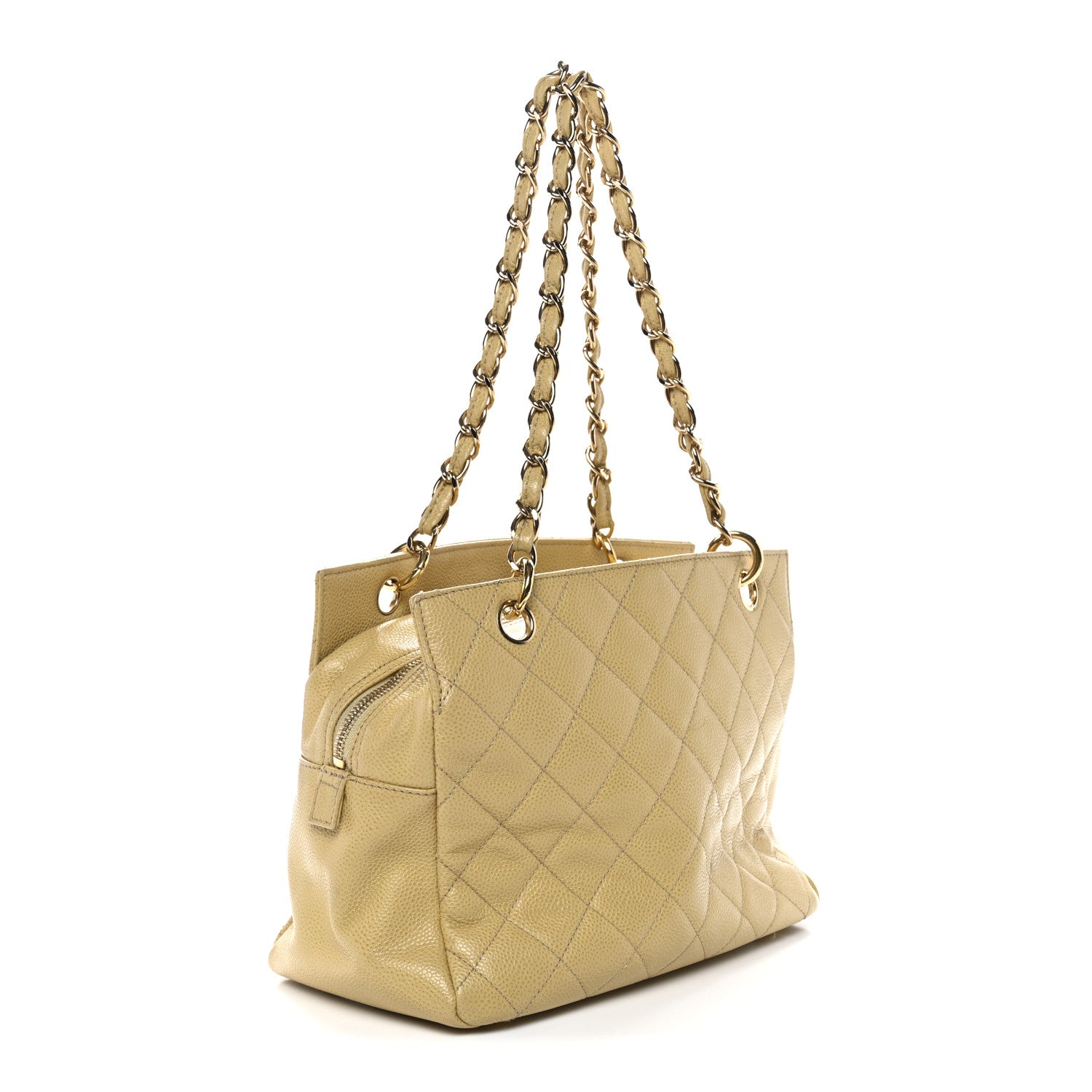 Chanel Caviar Quilted Petit Timeless Tote PTT Beige 3 of 14