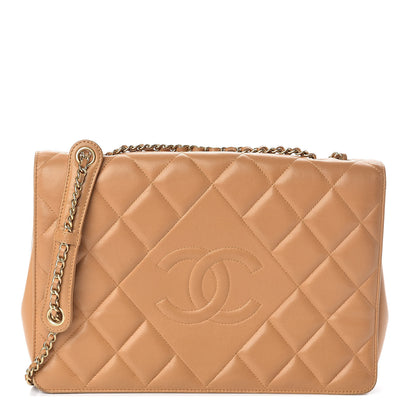 Chanel Lambskin Quilted Medium Diamond CC Flap Beige 1 of 8
