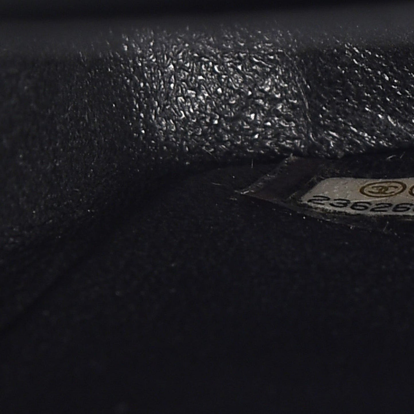 Crumpled Calfskin Quilted Medium Double Flap So Black