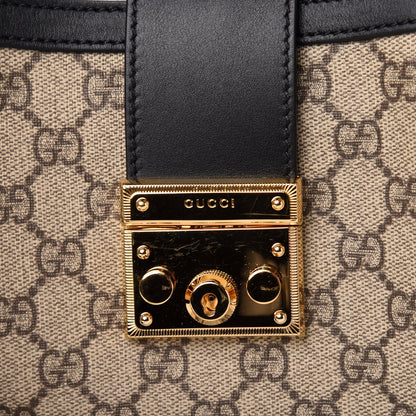 Gucci GG Supreme Monogram Medium Padlock Tote Black 11 of 12
