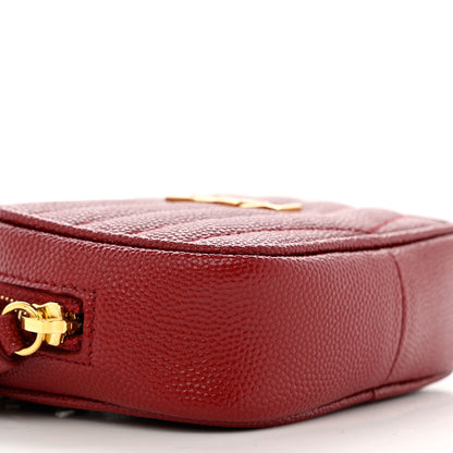 Saint Laurent Grain De Poudre Matelasse Monogram Baby Lou Camera Bag Eros Red 9 of 14