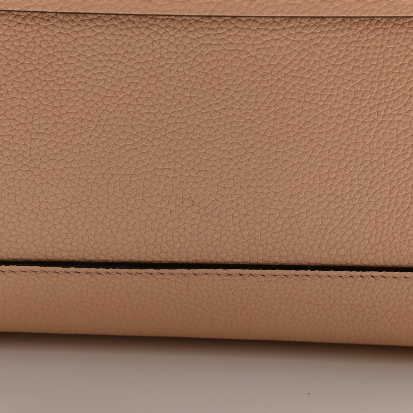 Grained Calfskin Mini Horizon Satchel Beige