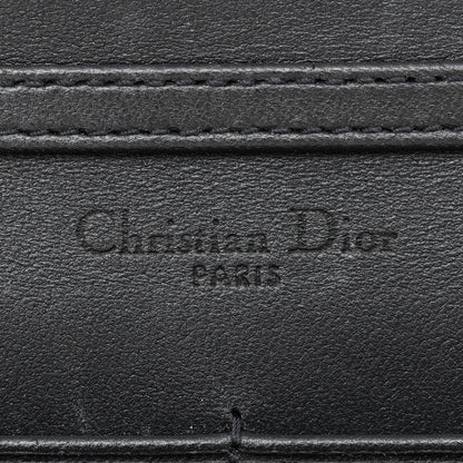 Christian Dior Metallic Patent Micro-Cannage Diorama Wallet on Chain Pouch Onyx Black 6 of 13