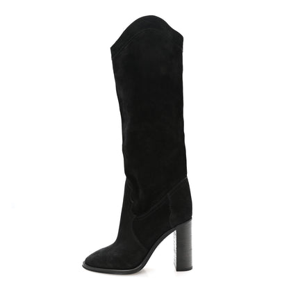 Saint Laurent Kate 105 Western Knee High Boots 38 Black 1 of 7