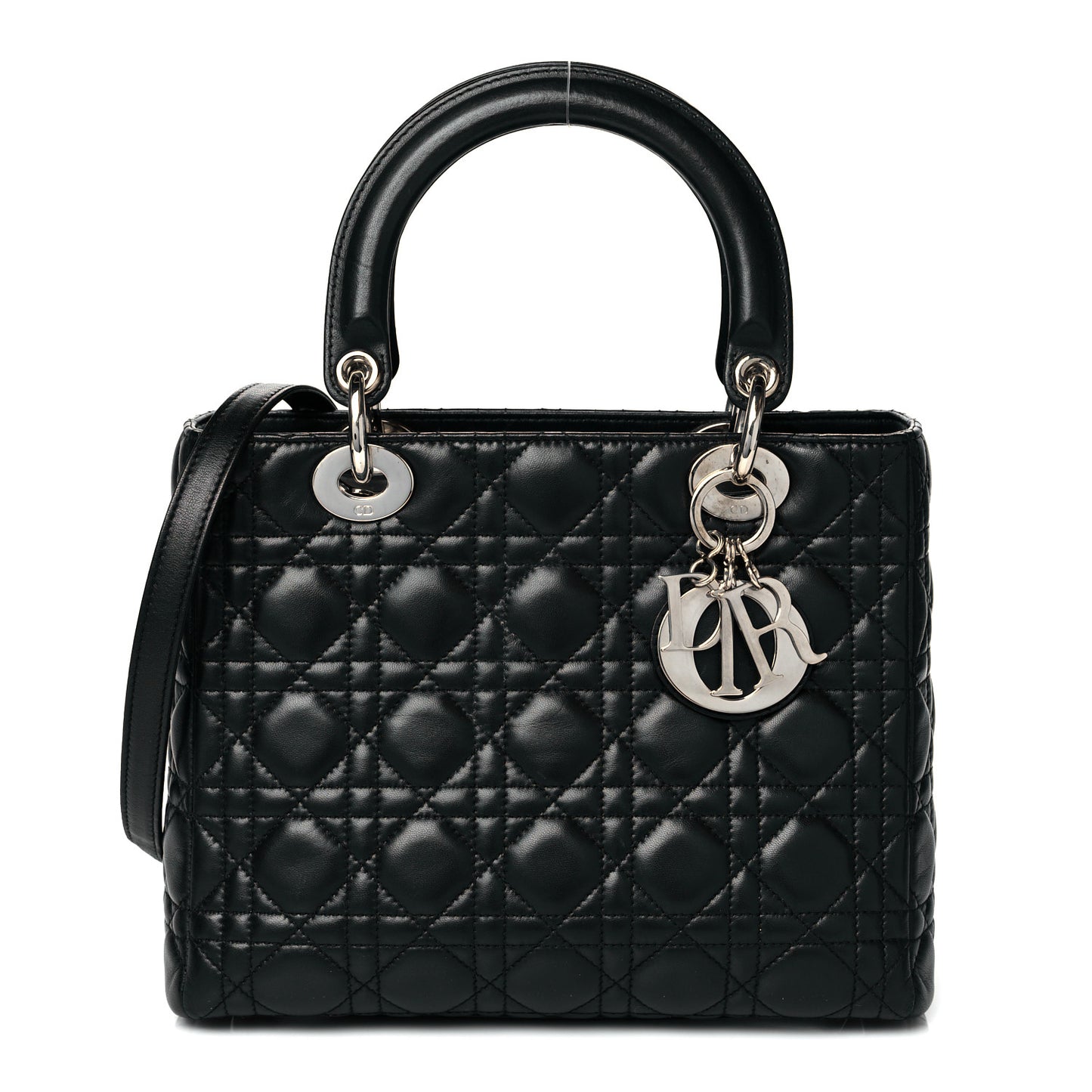 Lambskin Cannage Medium Lady Dior Black