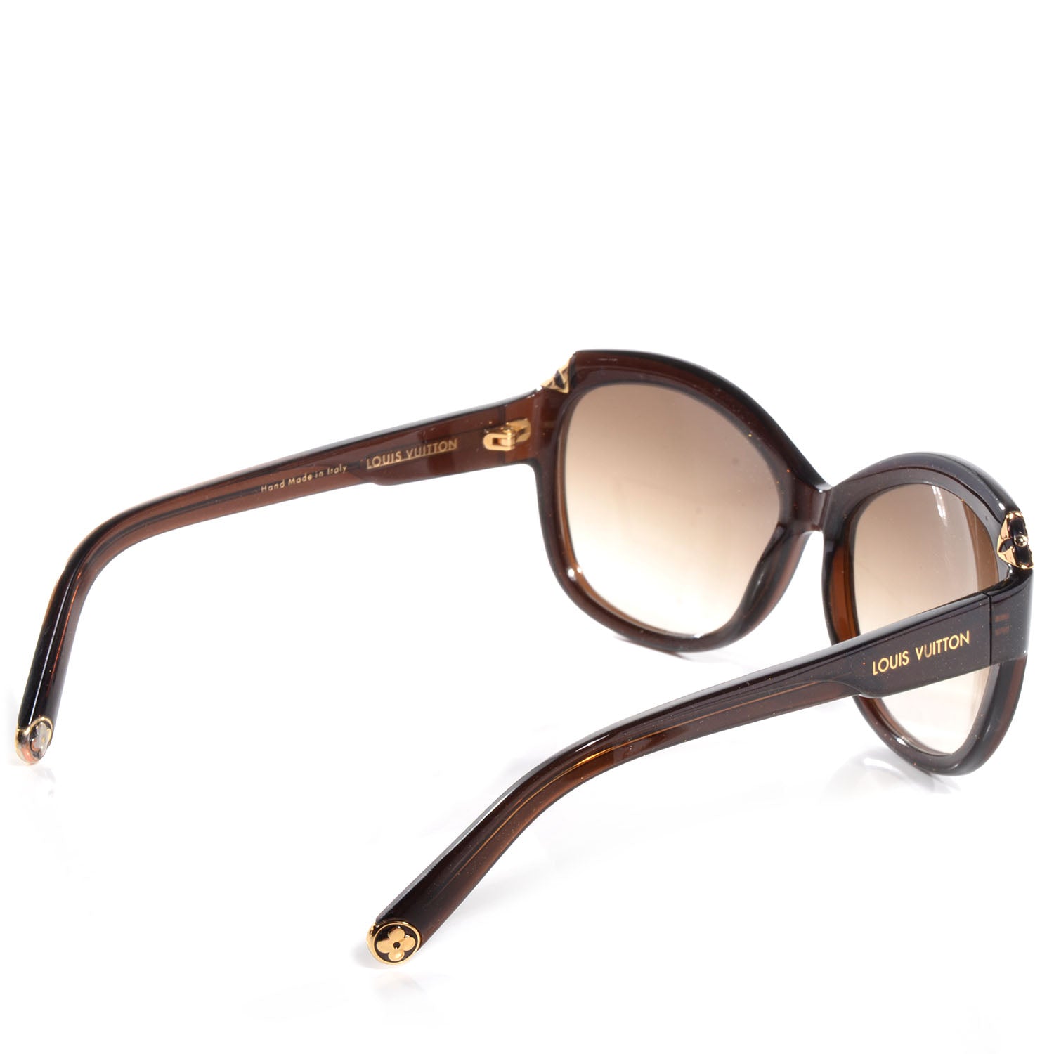 Louis Vuitton Hortensia Cat Eye Sunglasses Brown Glitter 2 of 10