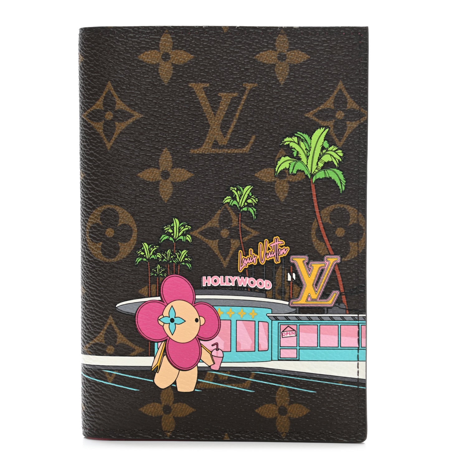 Louis Vuitton Monogram 2021 Christmas Animation Hollywood Passport Cover Fuchsia 1 of 7