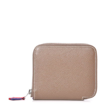 Hermes Epsom Silk'in Compact Wallet Etoupe 1 of 7