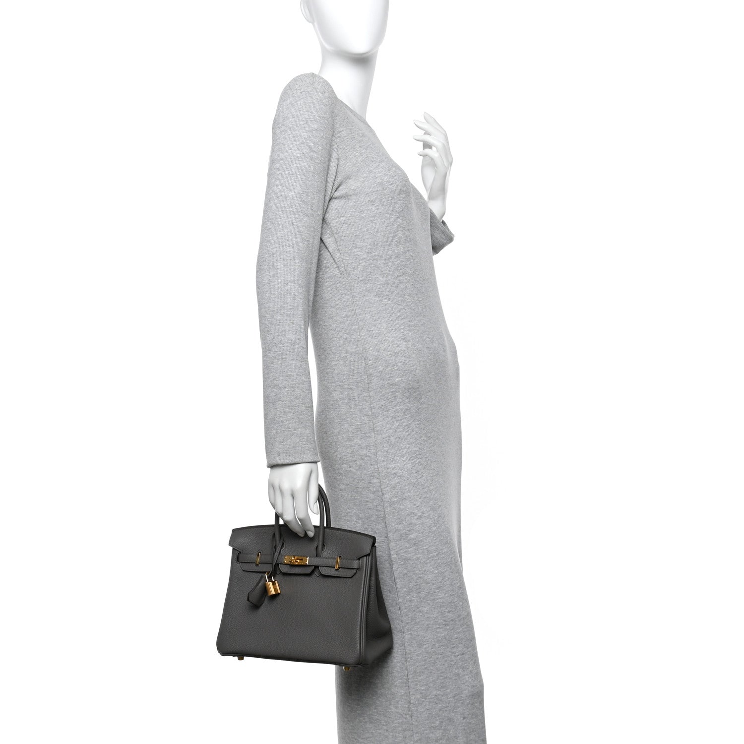 Hermes Togo Birkin 25 Etain 2 of 13