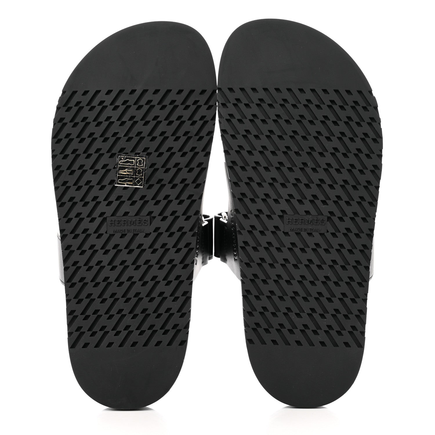 Hermes Calfskin Womens Chypre Sandals 37.5 Black 5 of 9