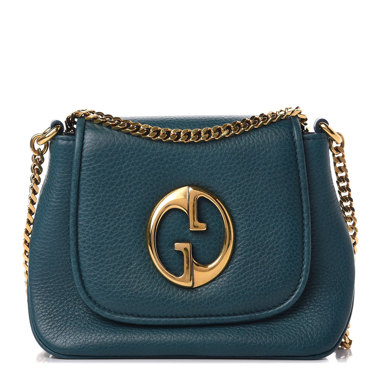 Dollar Calfskin Small 1973 Chain Shoulder Bag Deep Cobalt
