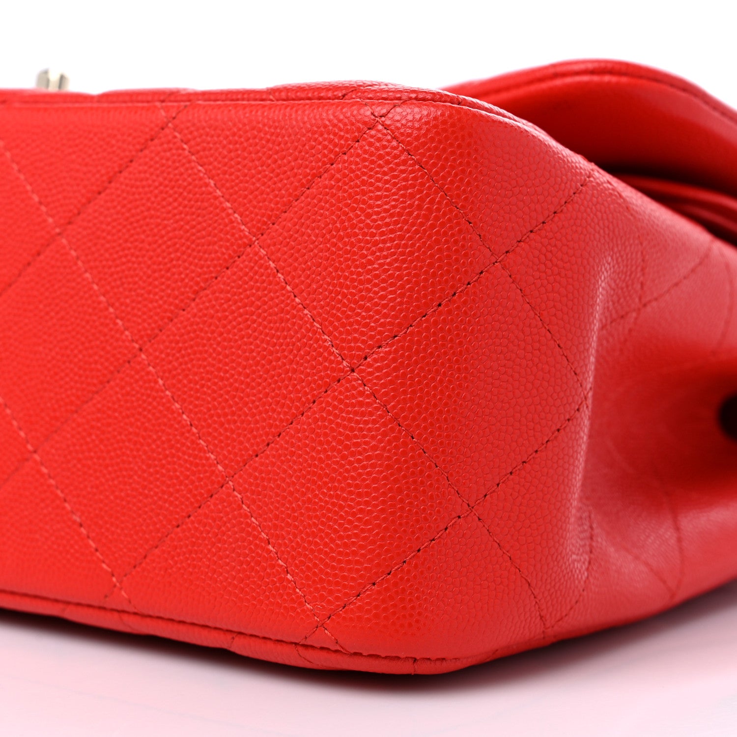 Chanel Caviar Quilted Jumbo Double Flap Red 9 of 9