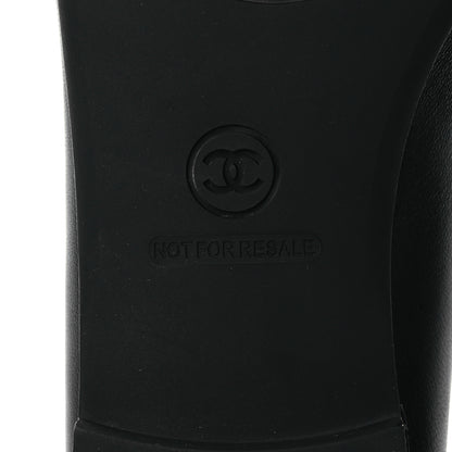 Chanel Lambskin Cap Toe CC Uniform Ballerina Flats 38 Black 8 of 12
