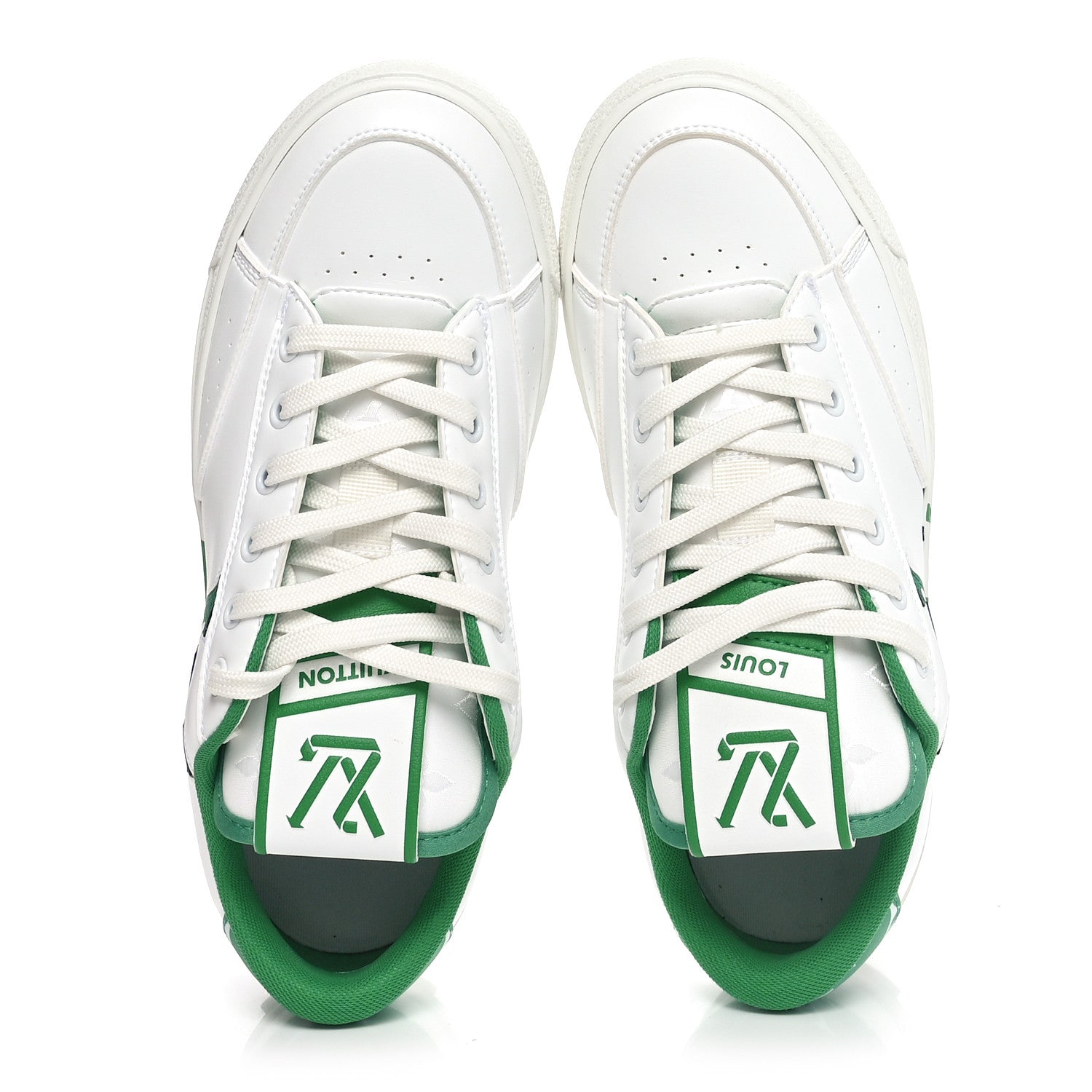 Louis Vuitton Calfskin Charlie Sneaker 37 White Green 2 of 8