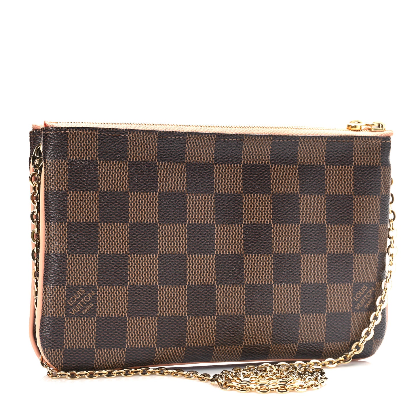 Damier Ebene Double Zip Pochette