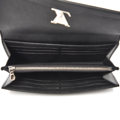 Louis Vuitton Calfskin Lockme II Wallet Black 5 of 7