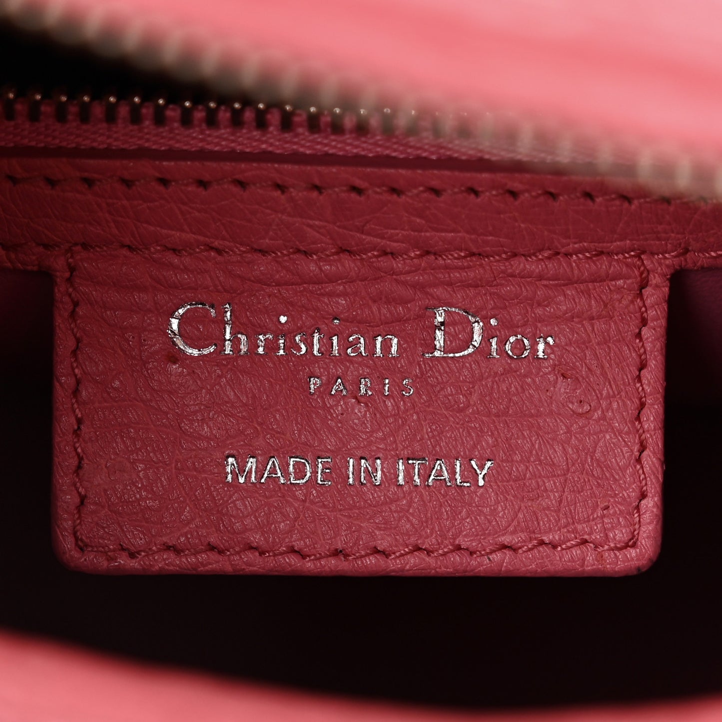 Ostrich Large Lady Dior Pink