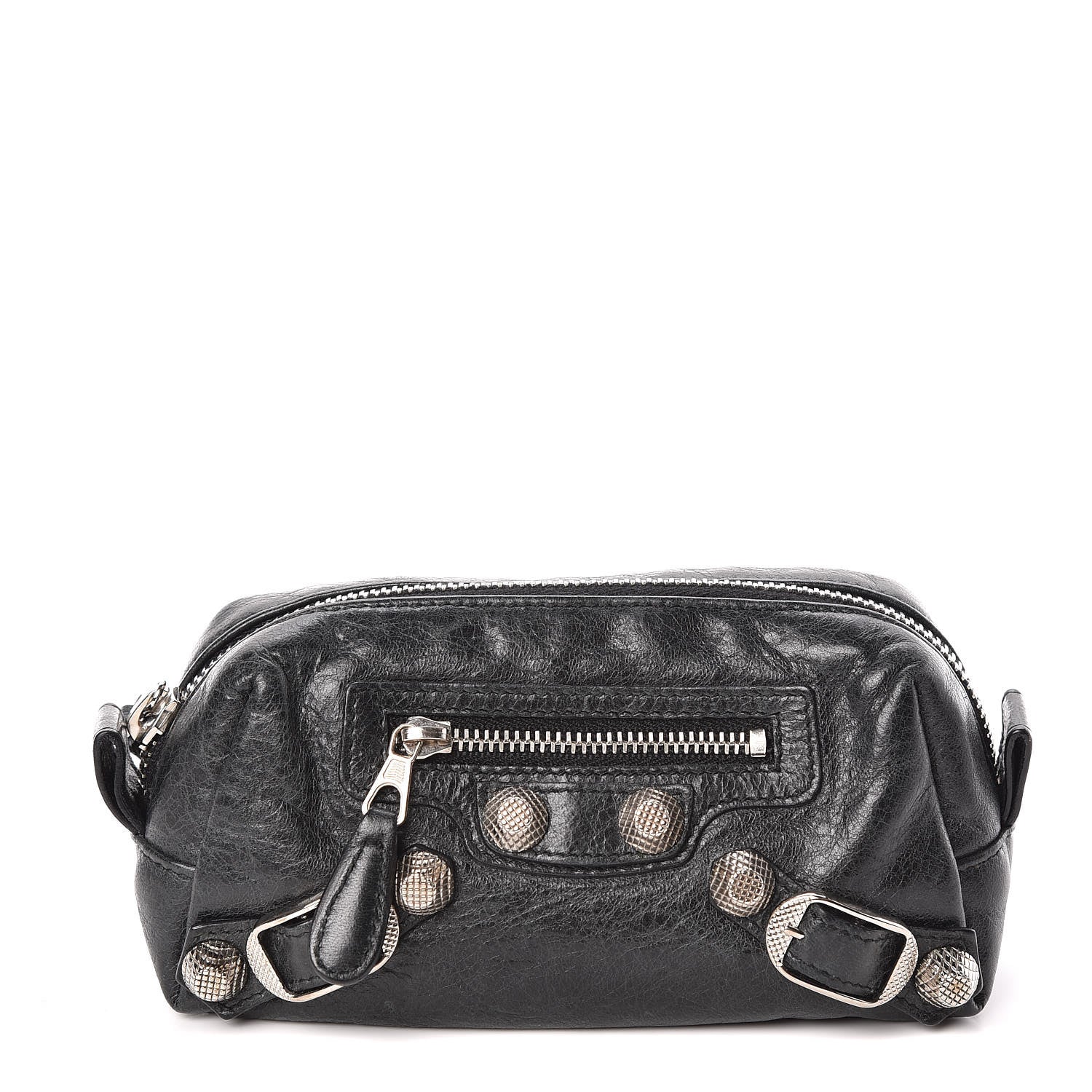 Balenciaga Agneau Giant 12 Silver Hardware Pencil Case M Black 1 of 7