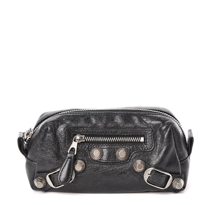 Balenciaga Agneau Giant 12 Silver Hardware Pencil Case M Black 1 of 7