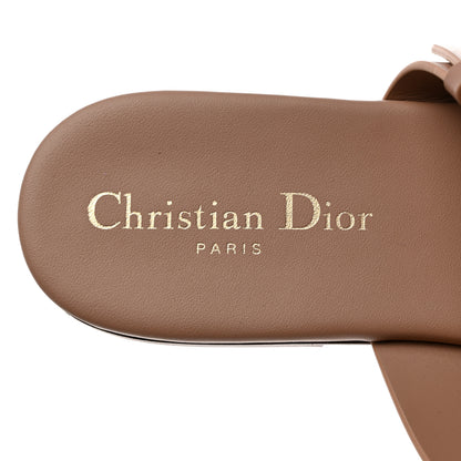 Christian Dior Calfskin D-Dior Slide Sandals 39 Rose De Vents 6 of 9