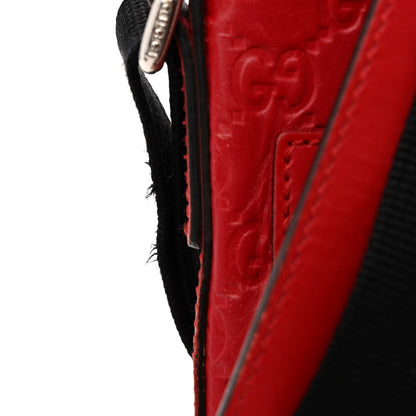 Gucci Guccissima Signature Small Messenger Bag Hibiscus Red 11 of 13