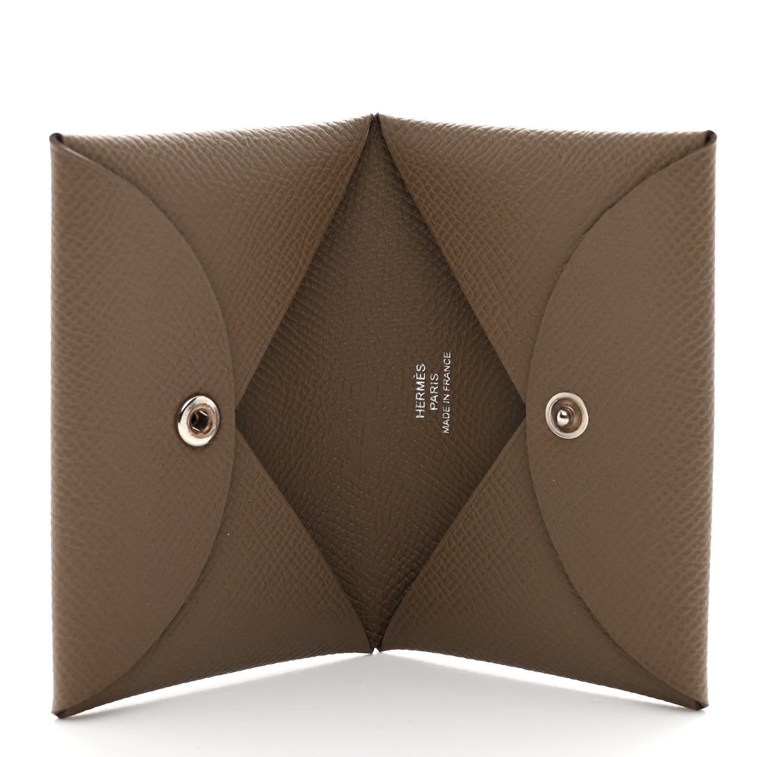 Hermes Epsom Calvi Card Case Etoupe 5 of 8