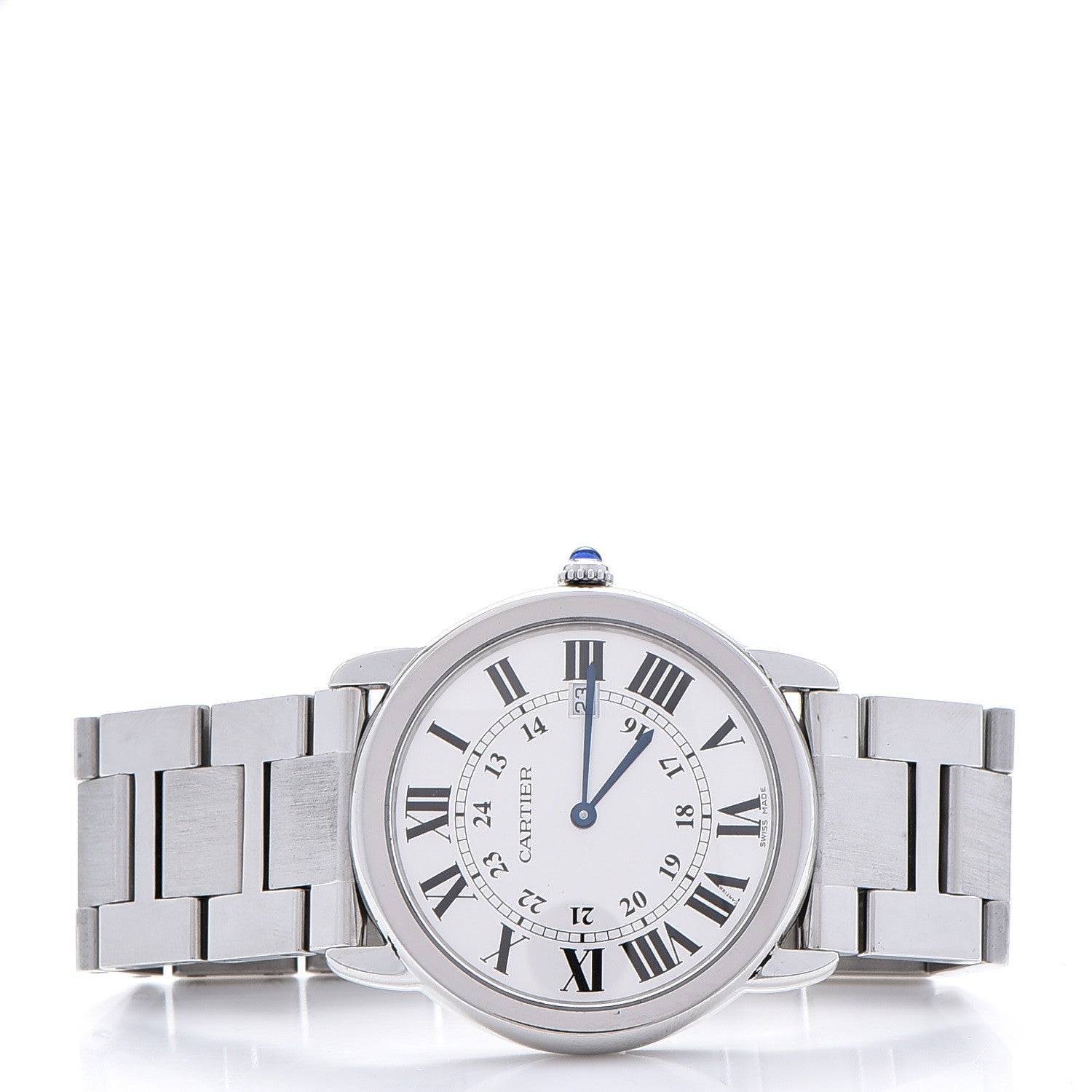 Cartier Stainless Steel 36mm Ronde Solo Quartz Watch 3 of 9