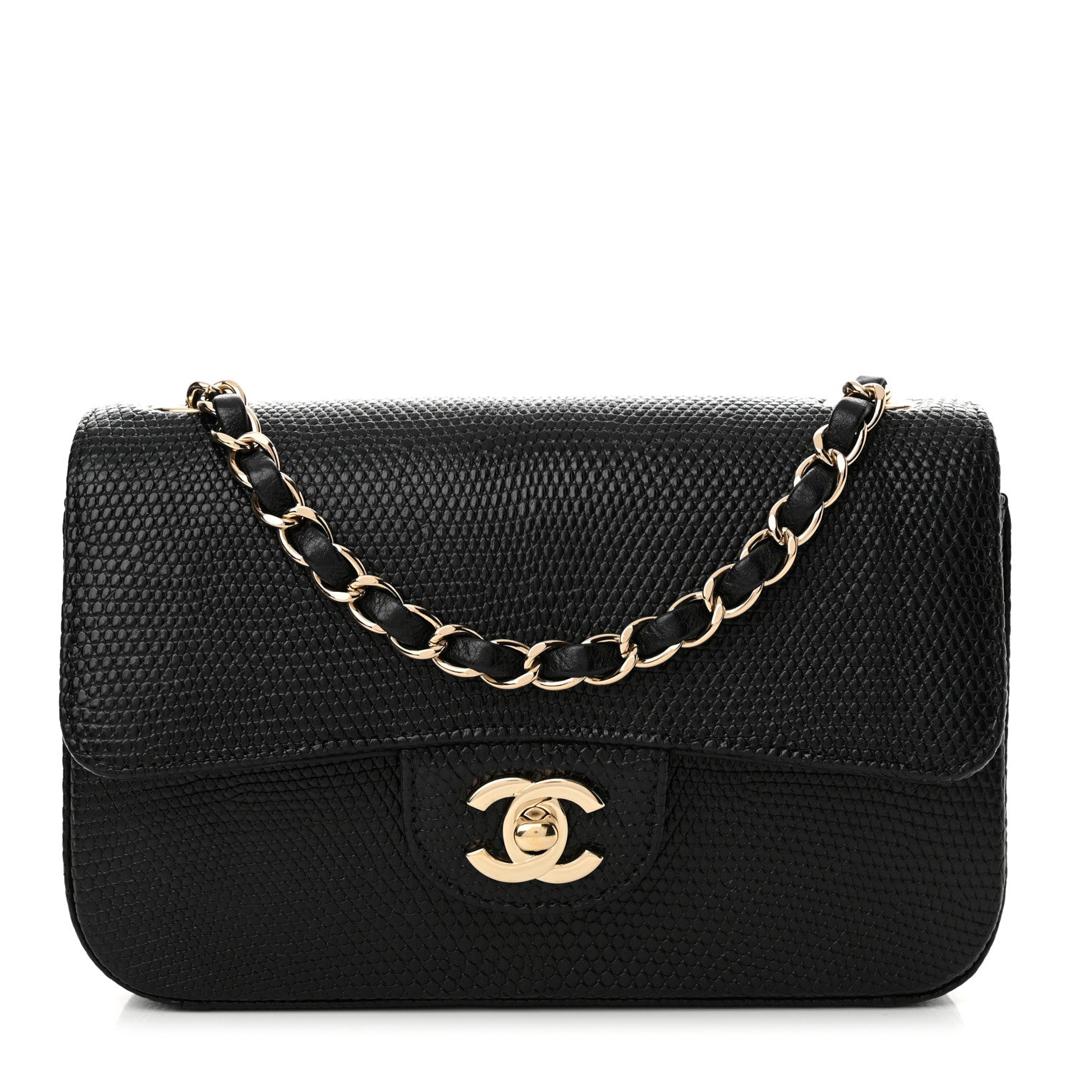 Chanel Lizard Mini Rectangular Flap Black 1 of 13