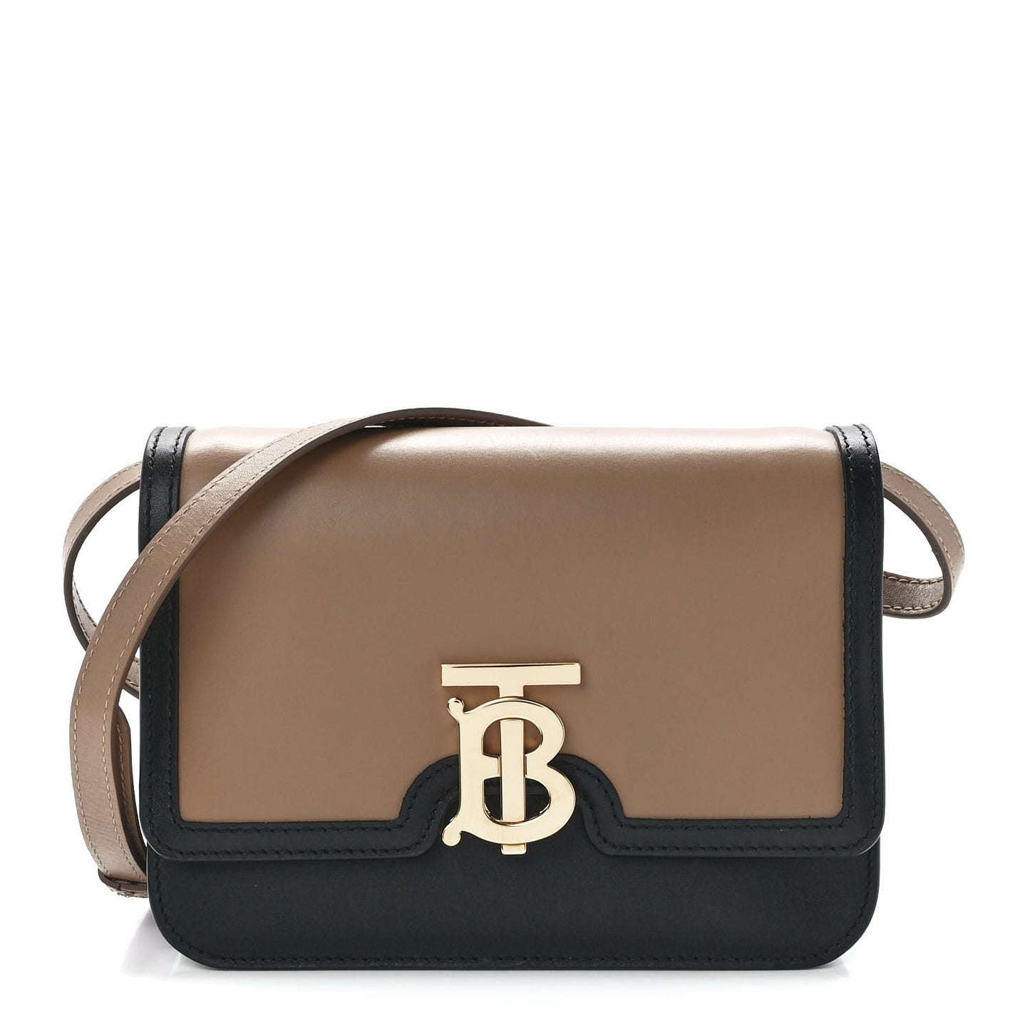 Calfskin Small TB Envelope Clutch Bag Malt Brown