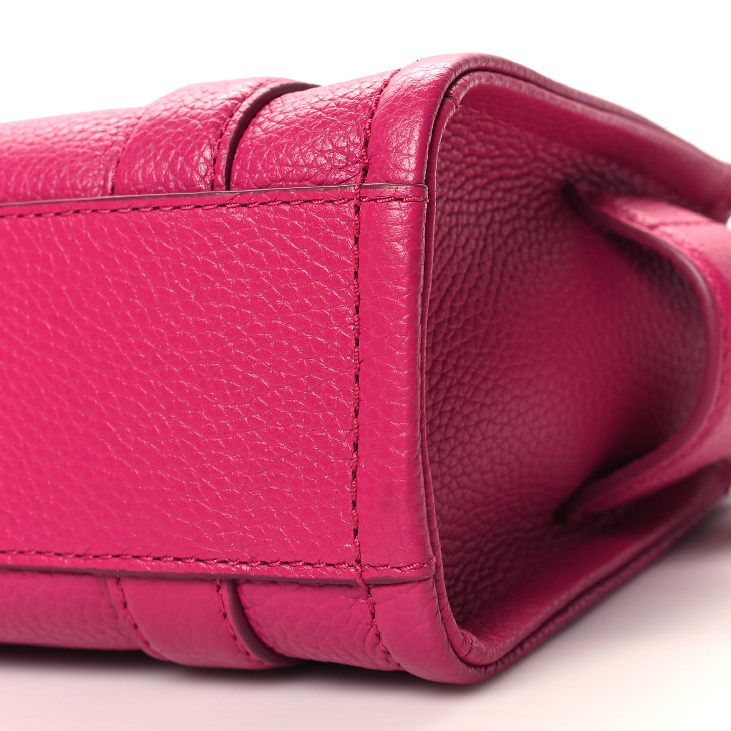 Grained Calfskin Mini The Tote Bag Lipstick Pink