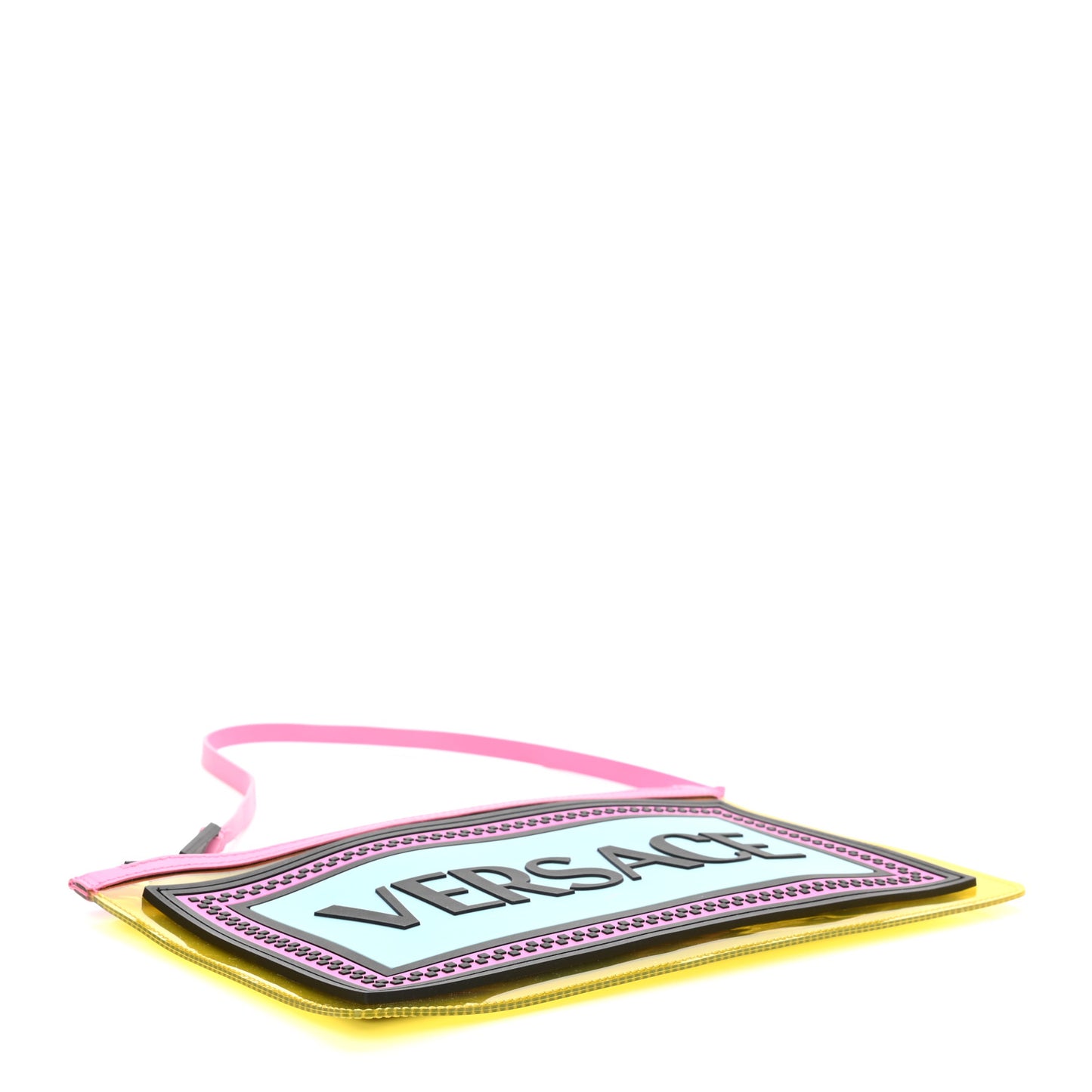 Vinyl Rubber Calfskin 90s Logo Pouch Multicolor
