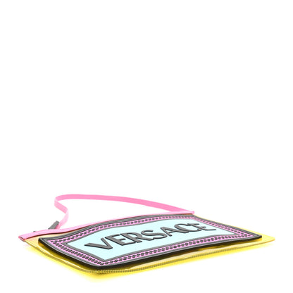 Versace Vinyl Rubber Calfskin 90s Logo Pouch Multicolor 4 of 7