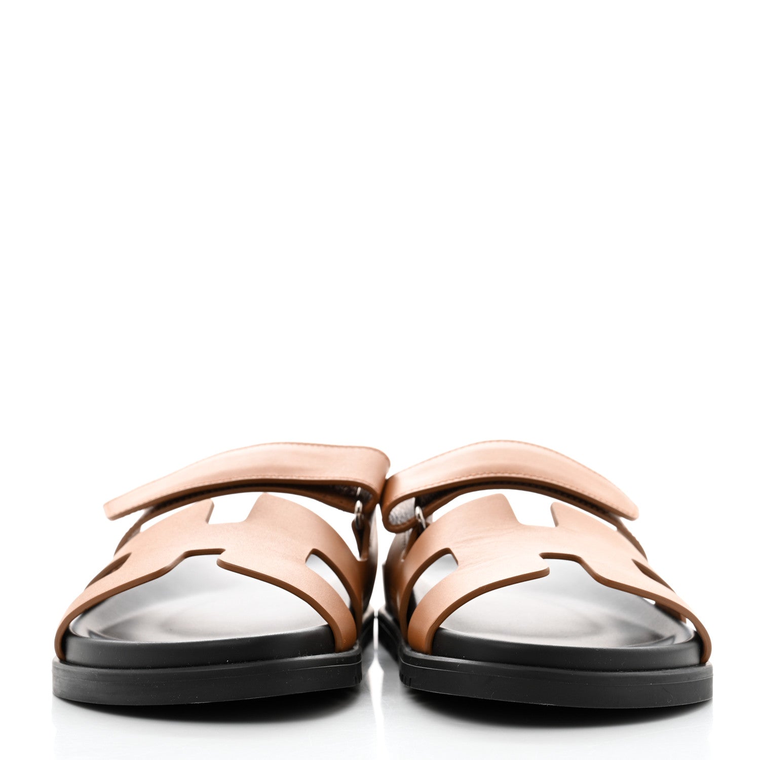 Hermes Calfskin Womens Chypre Sandals 38 Naturel 2 of 9