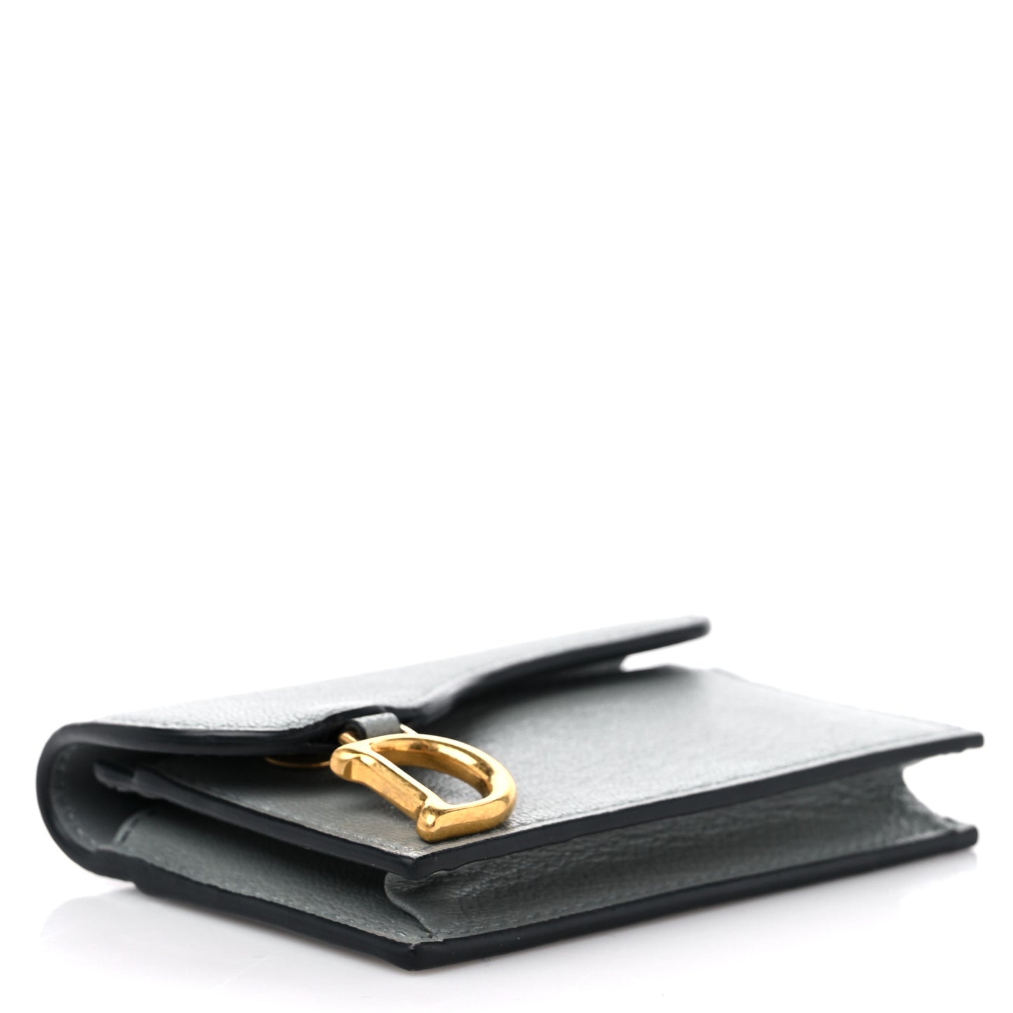 Goatskin Saddle Card Holder Grey
