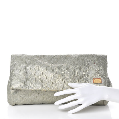 Louis Vuitton Jacquard Quilted Monogram Limelight Clutch GM Perle 2 of 20