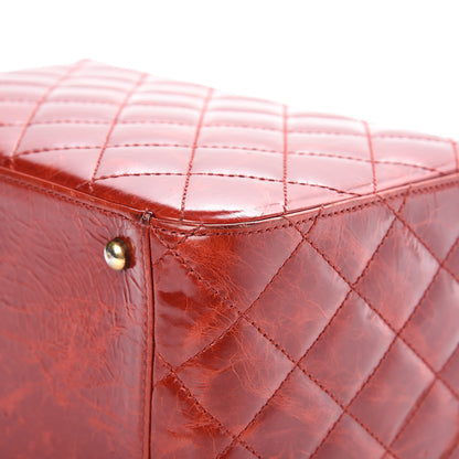 Chanel Glazed Calfskin Quilted Vanity Case Red 14 of 17