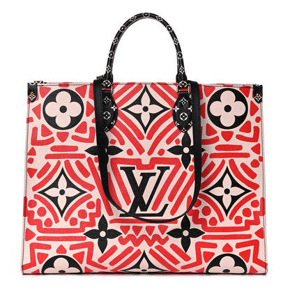 Louis Vuitton Monogram Giant Crafty Onthego GM Creme Rouge Black 1 of 14