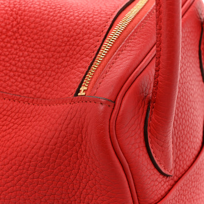 Hermes Taurillon Clemence Lindy 26 Rouge Tomate 16 of 16