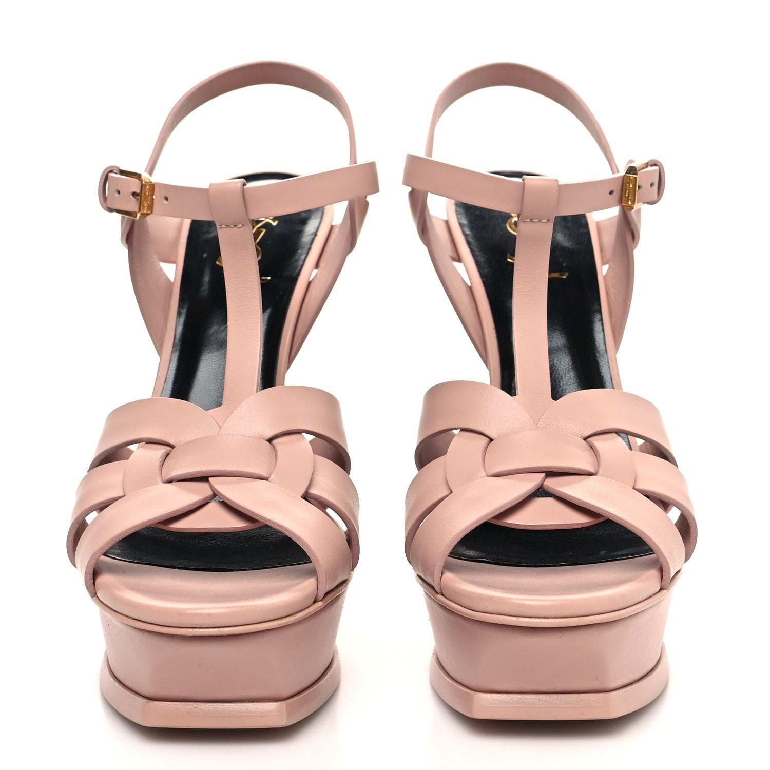 Saint Laurent Patent Tribute 105 Platform Sandals 39 Pale Pink 2 of 8