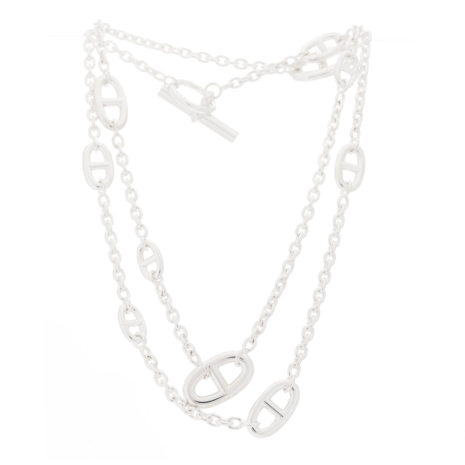 Hermes Sterling Silver Farandole Necklace 80 3 of 6