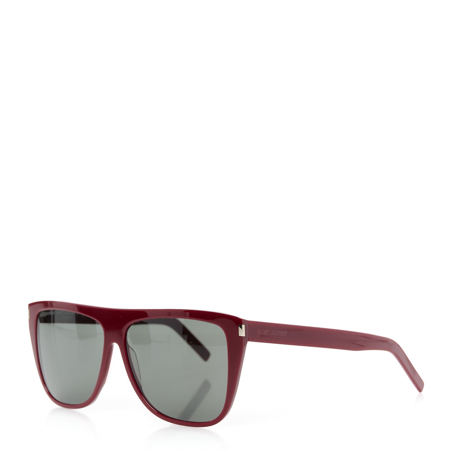 Saint Laurent Acetate Sunglasses SL 1 Slim Red 1 of 8