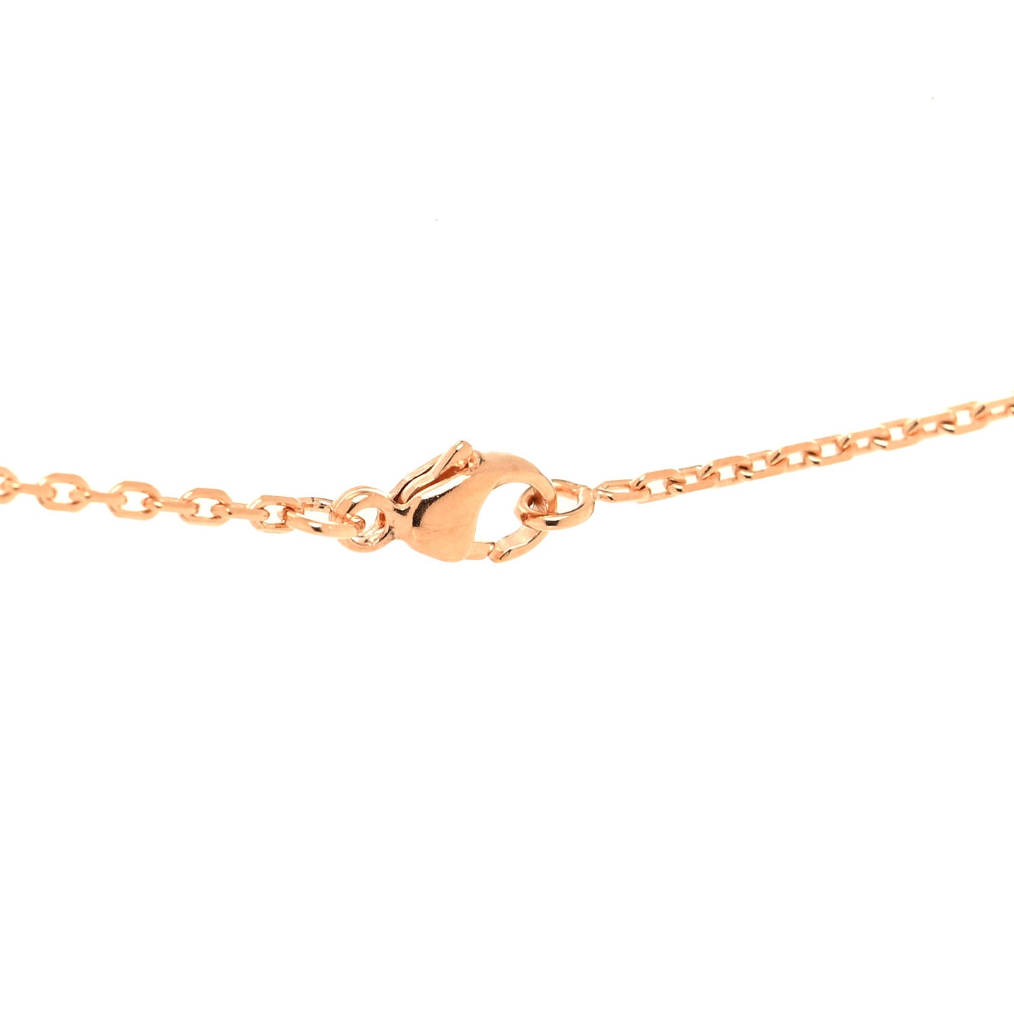 Lacquered Rose Gold Mini Pop H Pendant Necklace Orange Soie