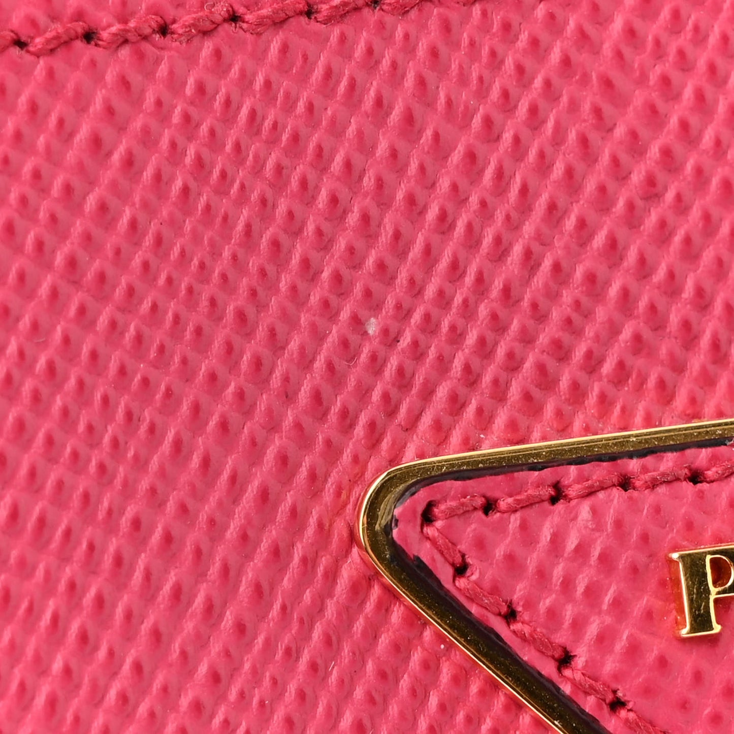 Saffiano Cuir Calfskin Small Panier Bucket Bag Magenta Black