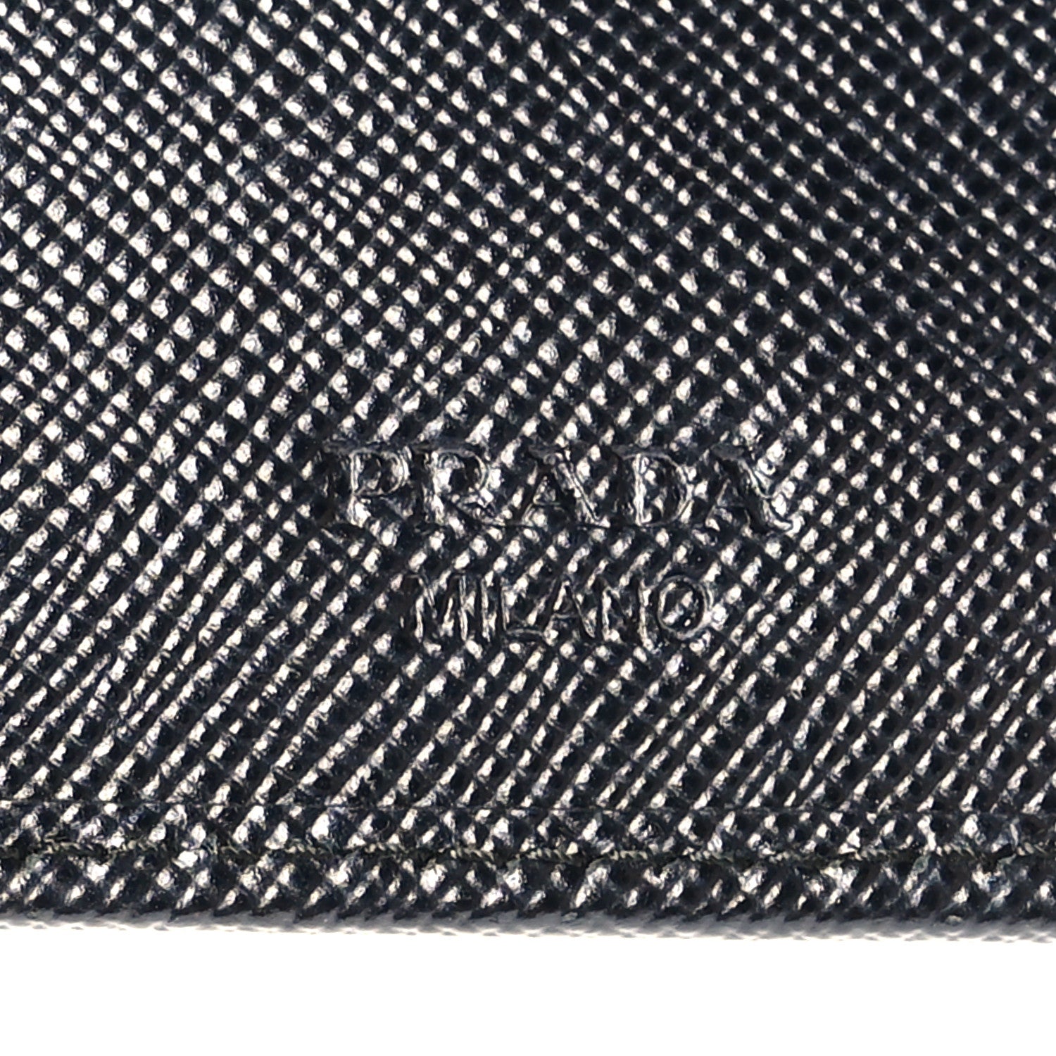 Prada Saffiano Metal Compact Wallet Black 7 of 8