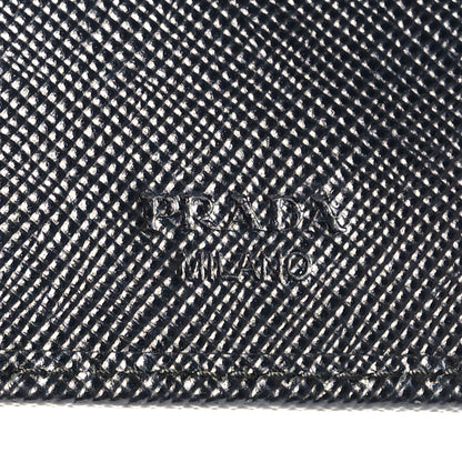 Prada Saffiano Metal Compact Wallet Black 7 of 8