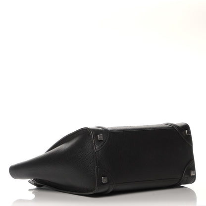 Celine Drummed Calfskin Micro Luggage Black 4 of 8