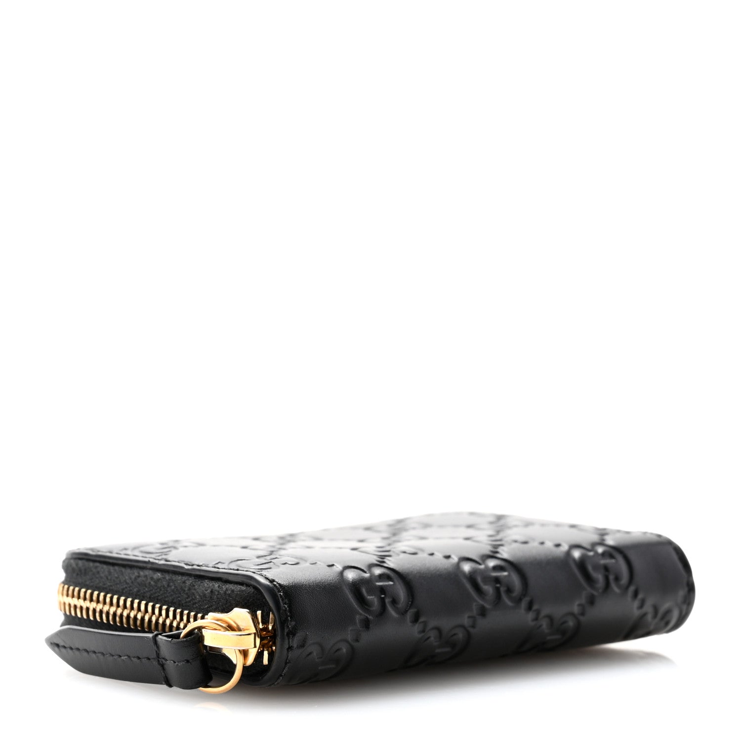 Gucci Guccissima Zip Around Card Case Black 4 of 9