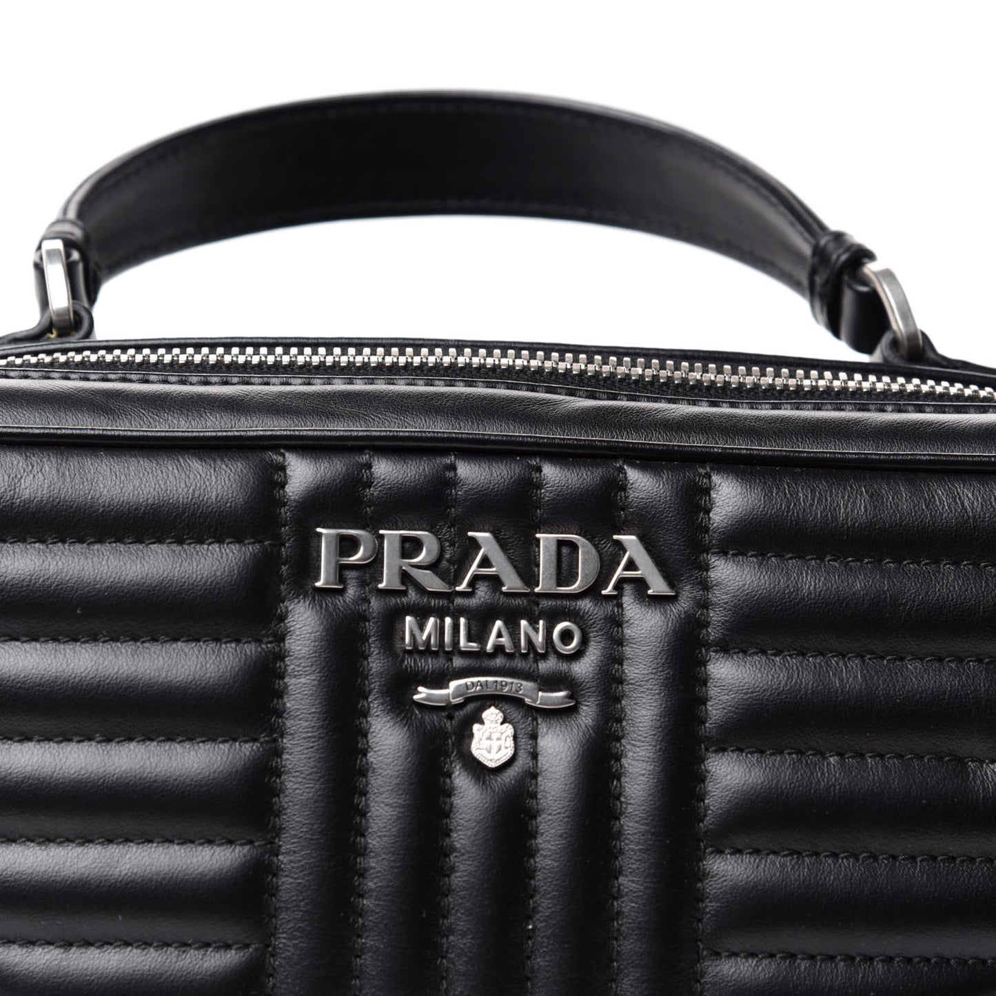 Soft Calfskin Medium Diagramme Crossbody Bag Black