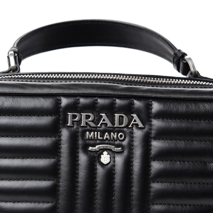 Prada Soft Calfskin Medium Diagramme Crossbody Bag Black 9 of 9