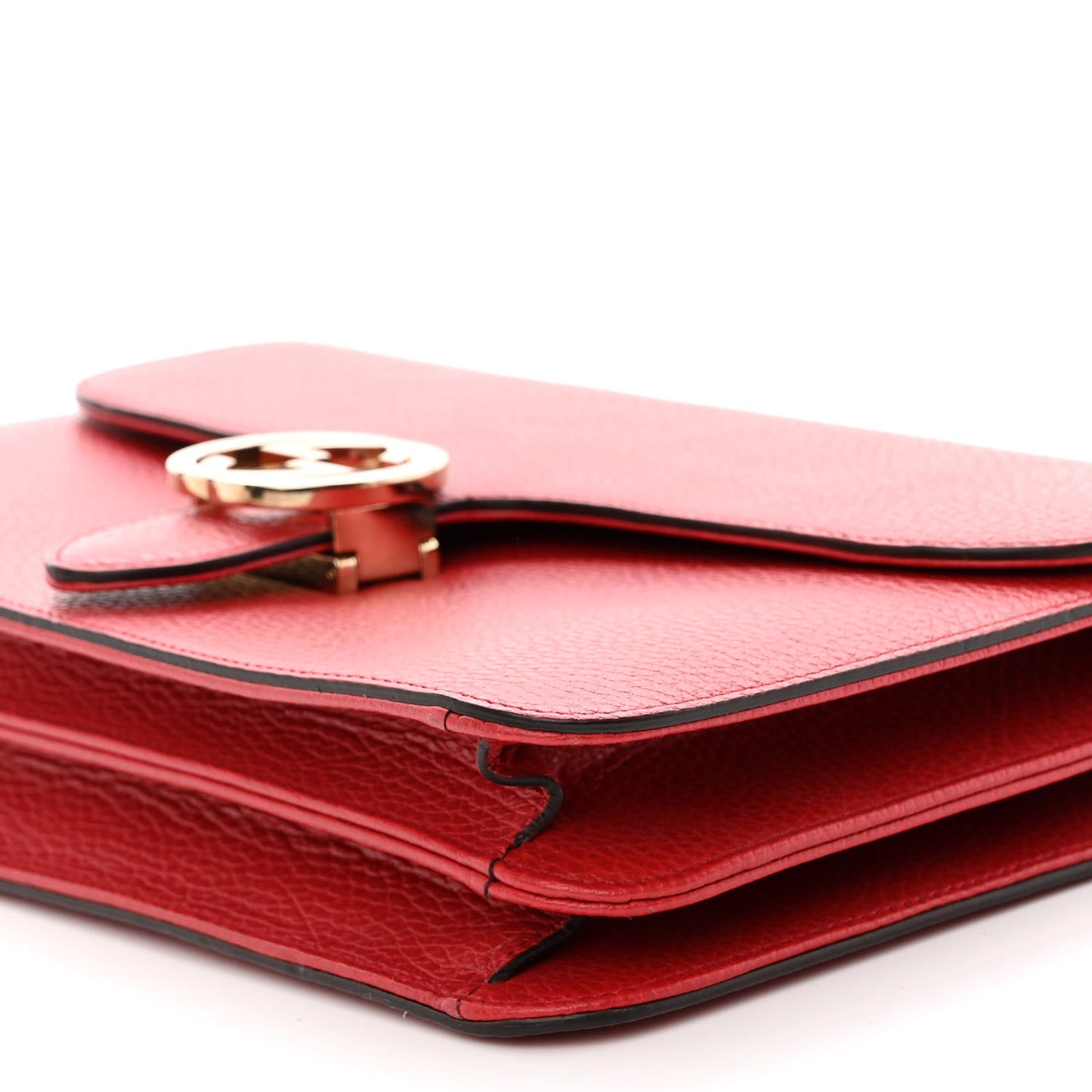 Dollar Calfskin Interlocking G Shoulder Bag Red